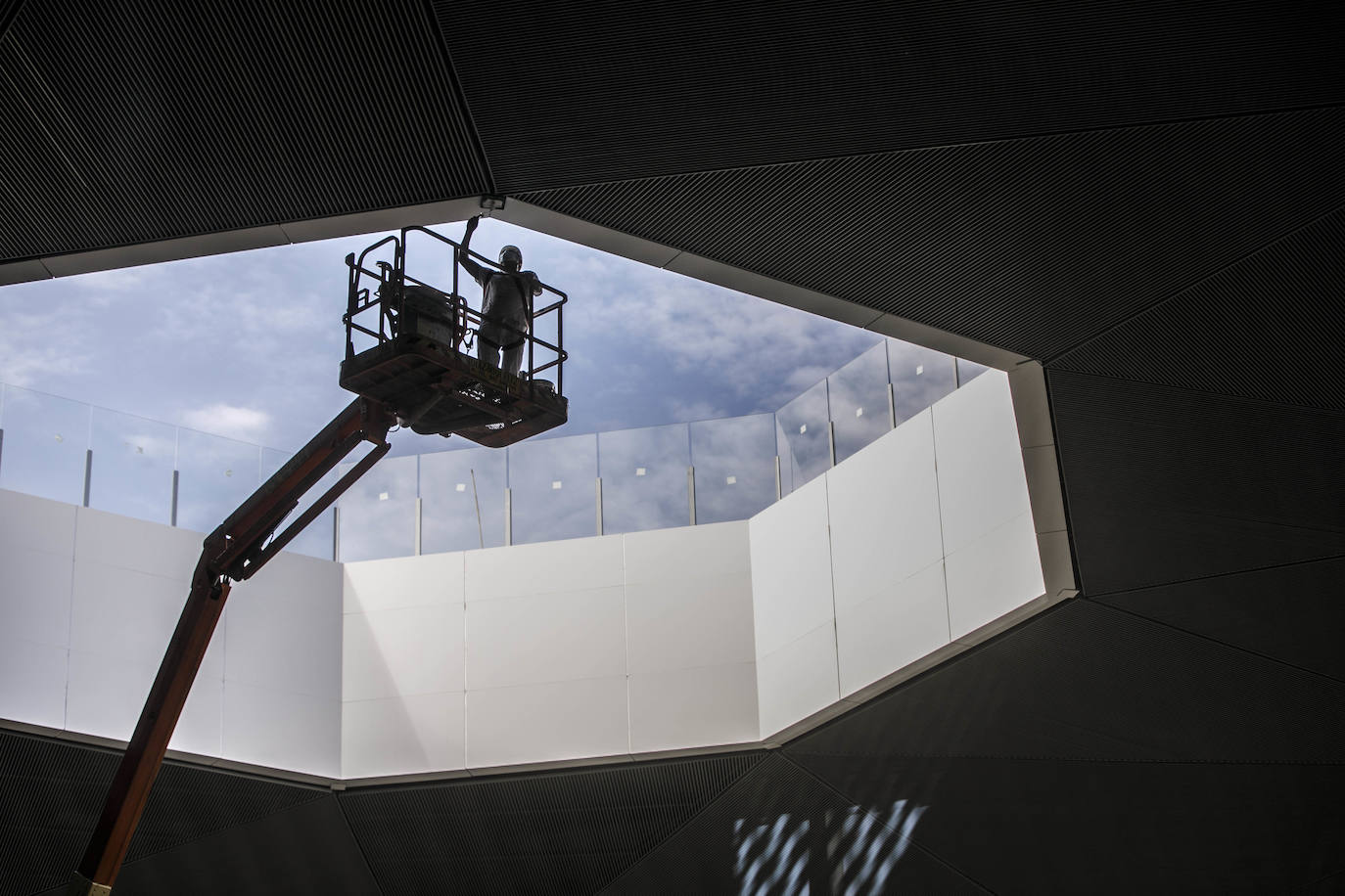 Así se encuentra la obra, un puente de 60 metros, en estos momentos