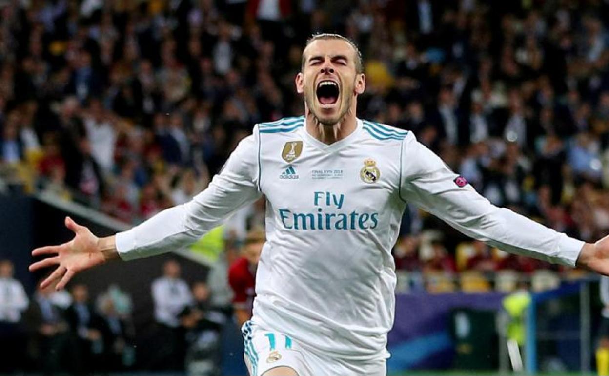 Gareth Bale celebra un gol con el Real Madrid. 