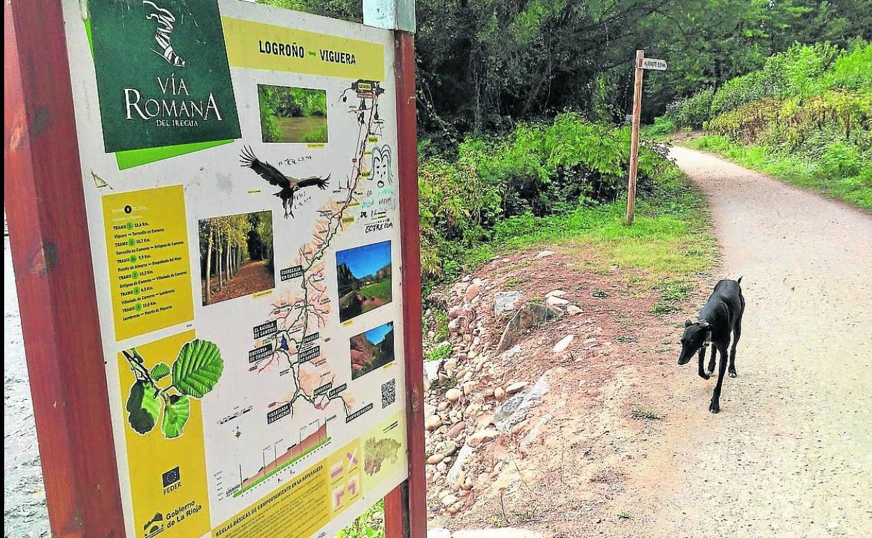 Inicio de la Vía Romana del Iregua desde Puentemadre. 