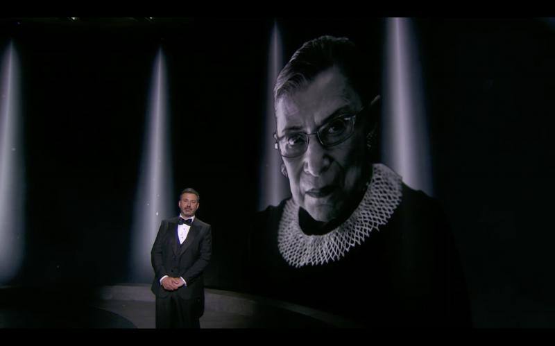 Homenaje a la jueza Ruth Bader Ginsburg, fallecida el sábado. 