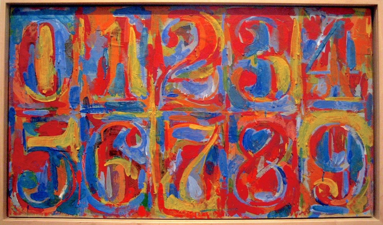 'Zero to nine', obra de Jaspers Johns, propiedad del Ludwig Museum de Colonia (Alemania).