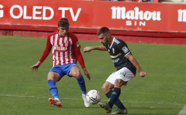 Zelu, en el partido ante el Sporting. 