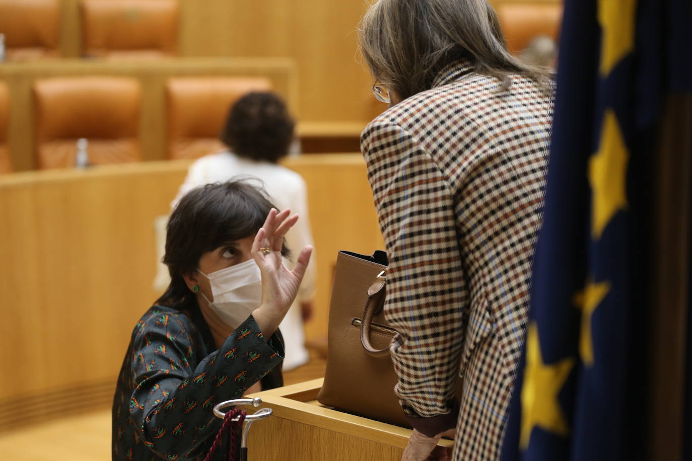 Celebración del pleno de septiembre en el Parlamento riojano.
