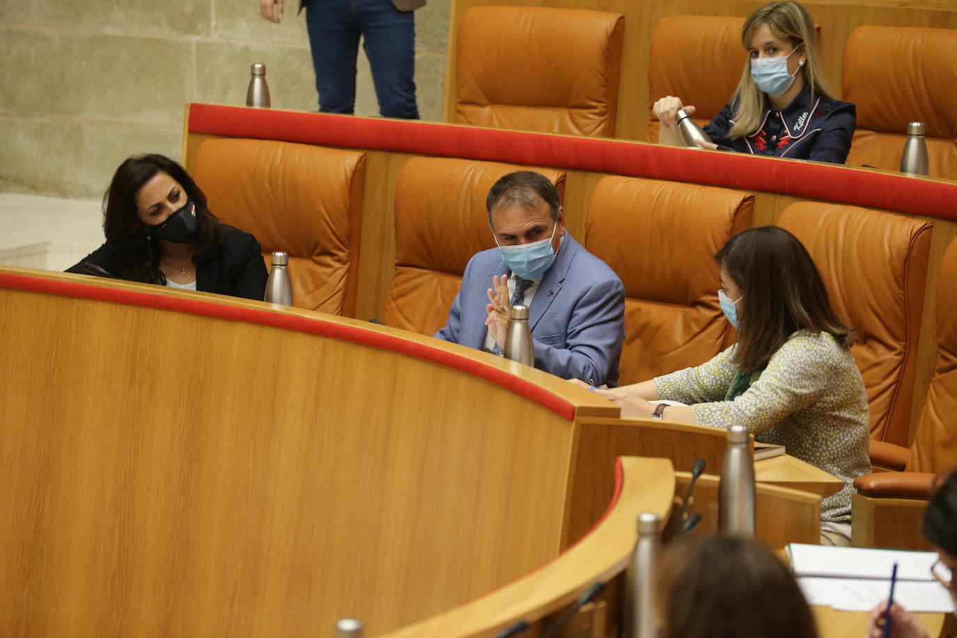 Celebración del pleno de septiembre en el Parlamento riojano.