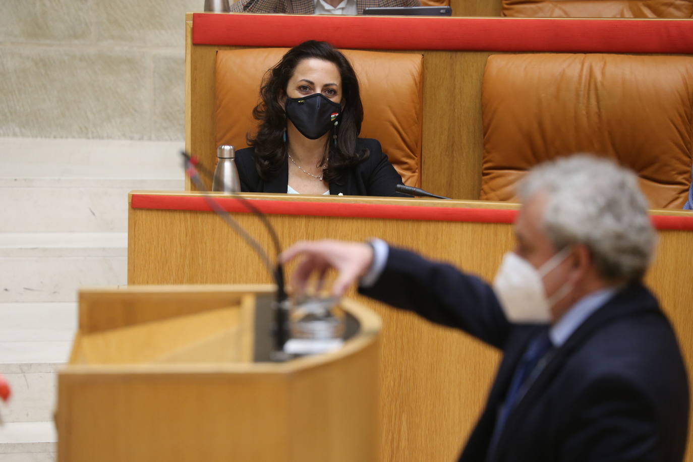 Celebración del pleno de septiembre en el Parlamento riojano.