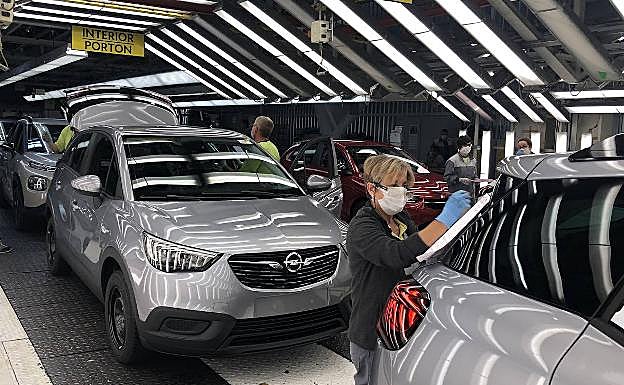 Linea de fabricación de Opel en Zaragoza