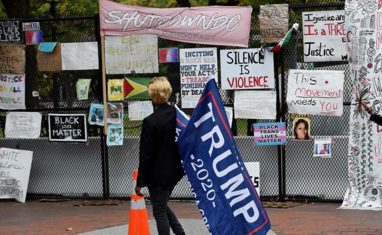 Una simpatizante de Donald Trump en Washington. 