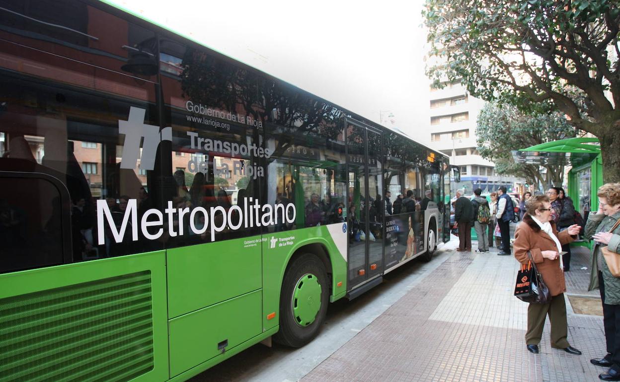 Un autobús metropolitano de La Rioja. 