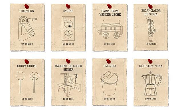 Reproducciones de patentes originales.