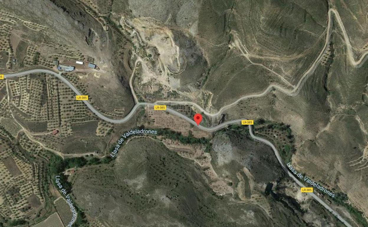 Punto aproximado del accidente. 