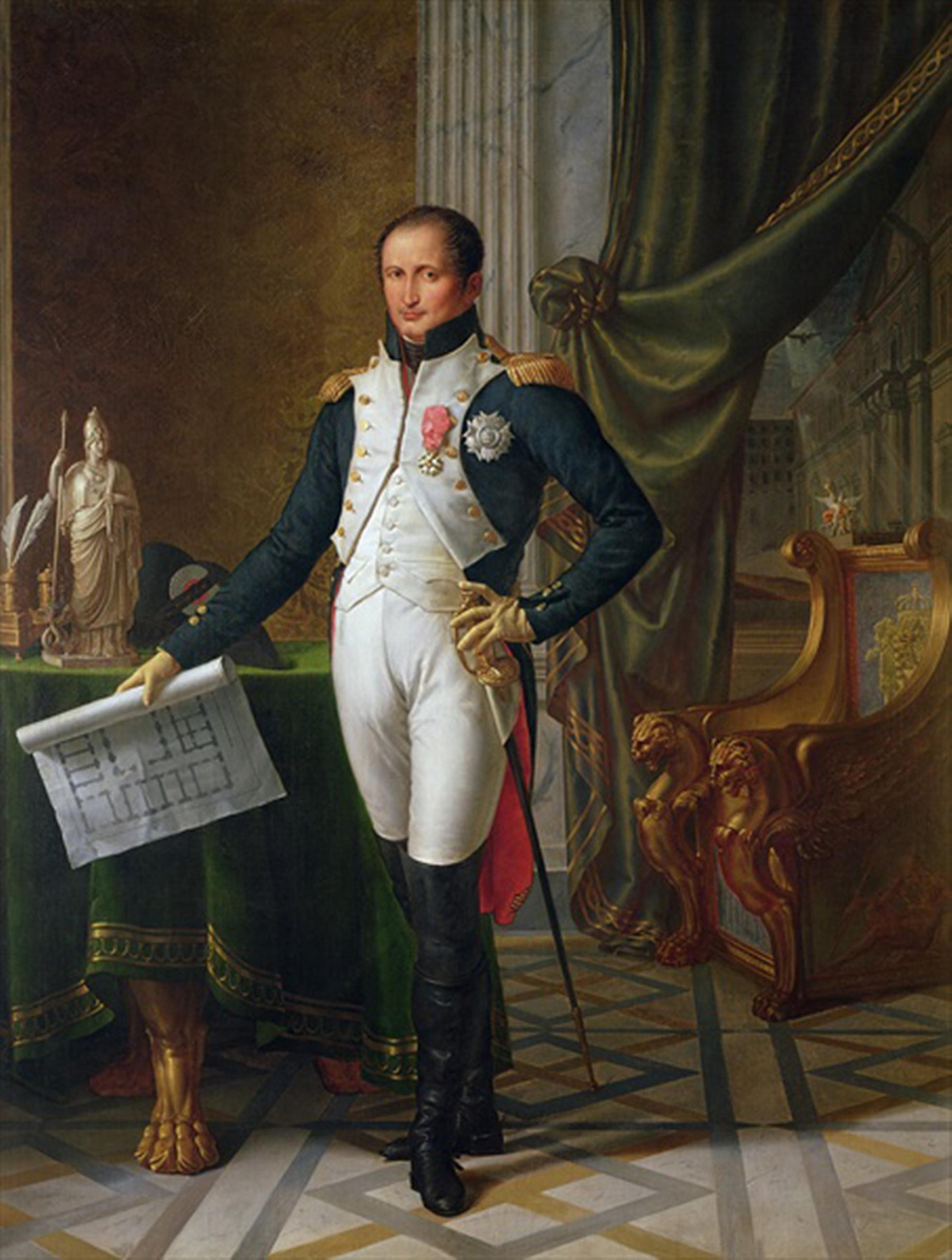 Retrato de José Bonaparte, que reinó en España como José I, pintado al óleo por Jean Baptiste Joseph Wicar (1808). 