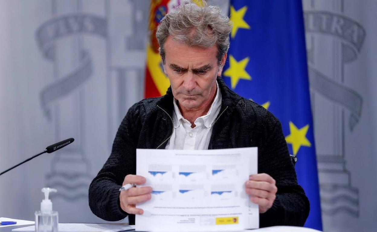 Fernando Simón durante la rueda de prensa.