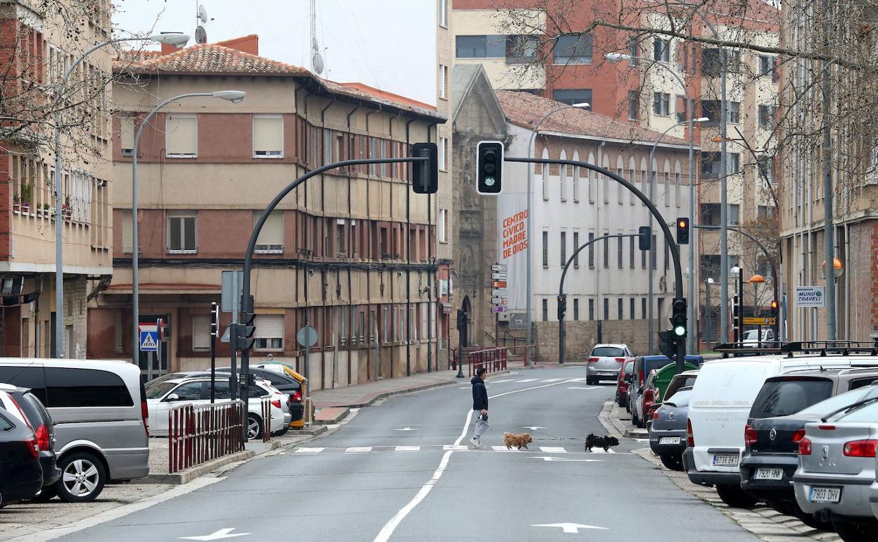 Calles vacías en Logroño por el coronavirus. 