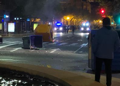 Imagen secundaria 1 - Disturbios en Logroño: videos y fotos de la violencia ocurrida en la capital de La Rioja