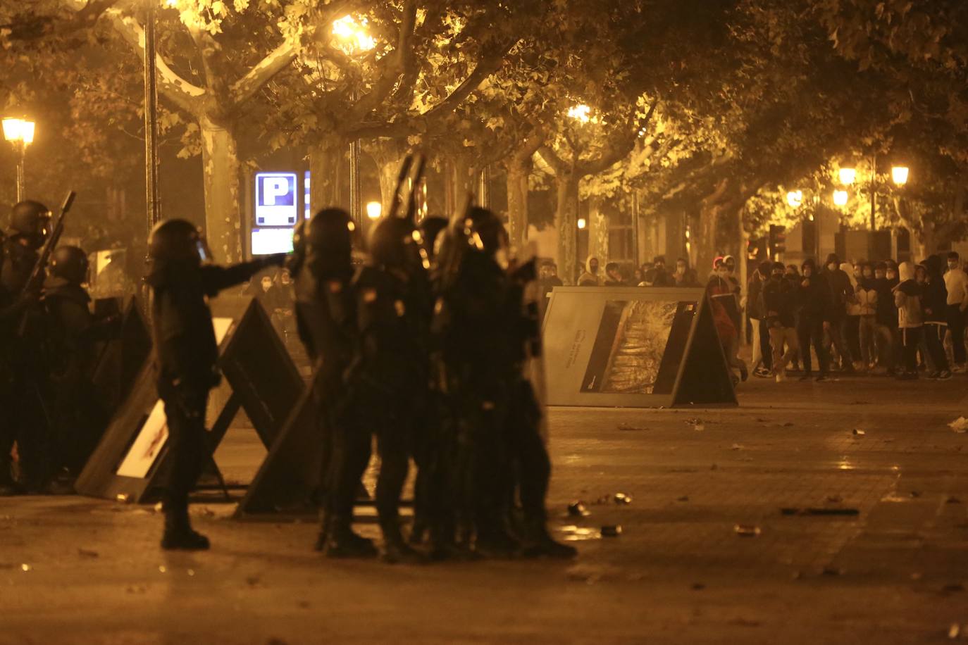 La capital riojana ha vivido este sábado una tensa jornada