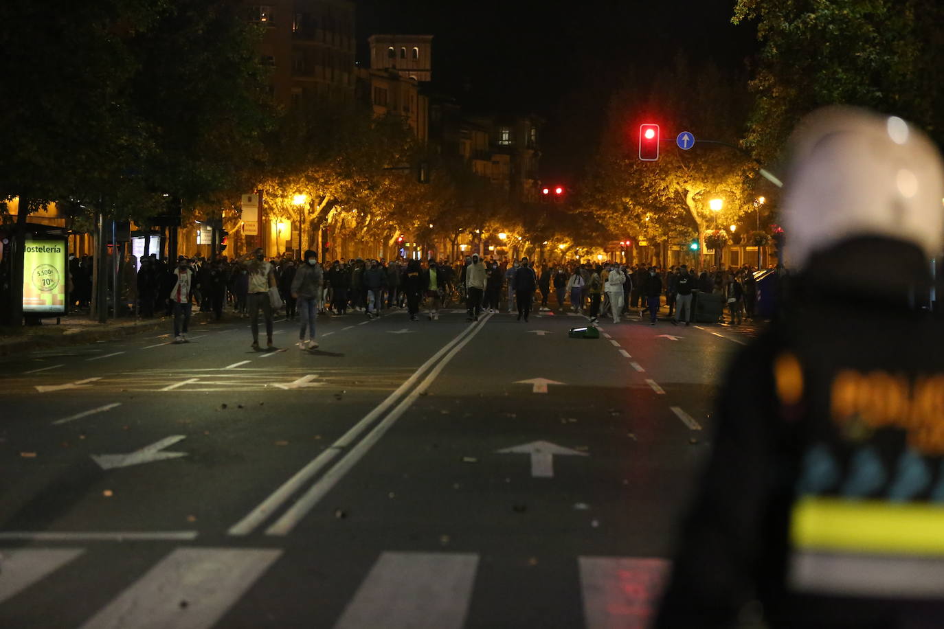 La capital riojana ha vivido este sábado una tensa jornada