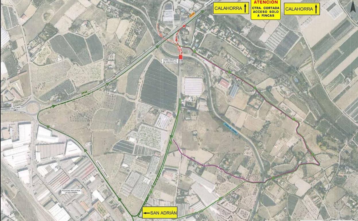 La carretera LR-134 en Calahorra, cortada a partir del 16 de noviembre