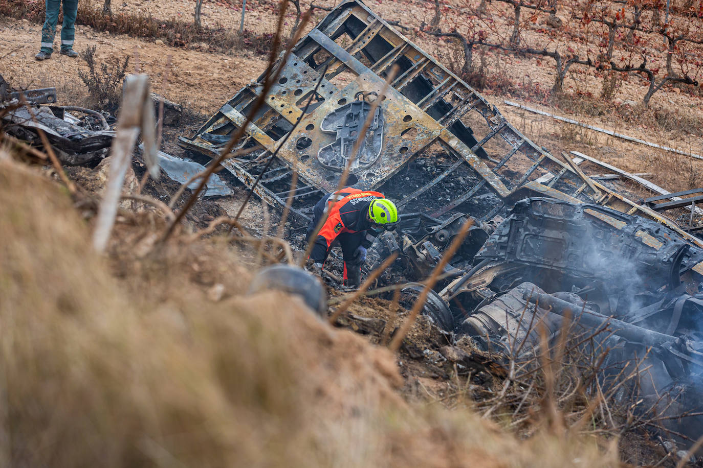 En este terrible suceso, los bomberos han tardado cinco horas en hallar el cuerpo de la víctima