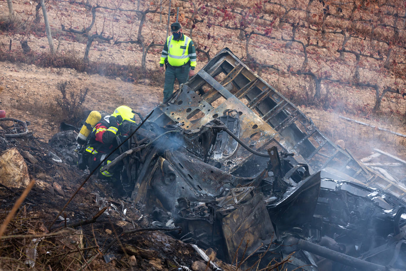 En este terrible suceso, los bomberos han tardado cinco horas en hallar el cuerpo de la víctima