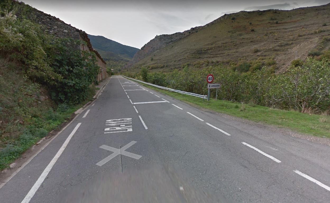 Carretera en la que ha sucedido el accidente. 