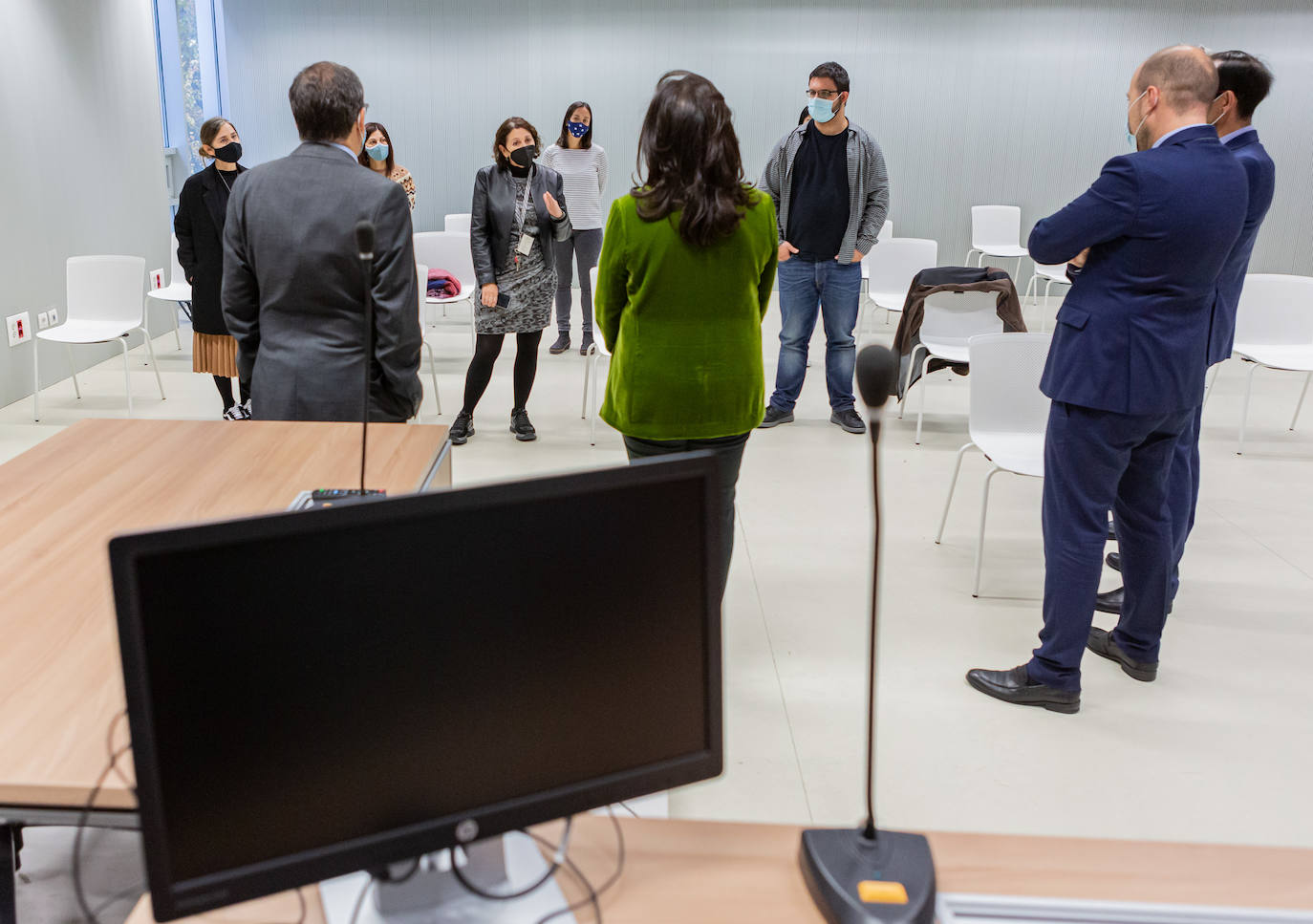 Visita de la presidenta del Gobierno de La Rioja a la nueva sala de vistas del Juzgado de Violencia sobre la Mujer.