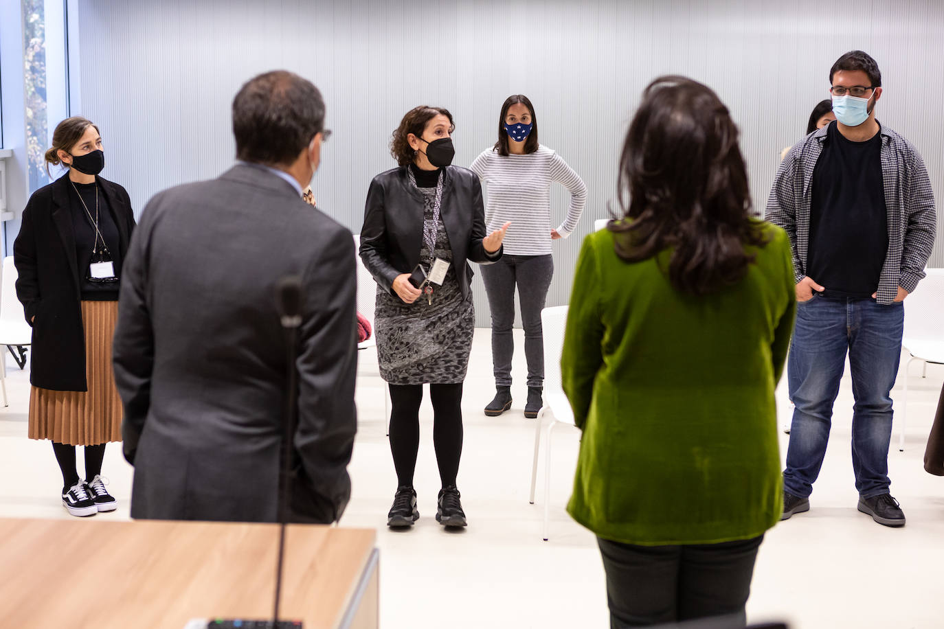 Visita de la presidenta del Gobierno de La Rioja a la nueva sala de vistas del Juzgado de Violencia sobre la Mujer.