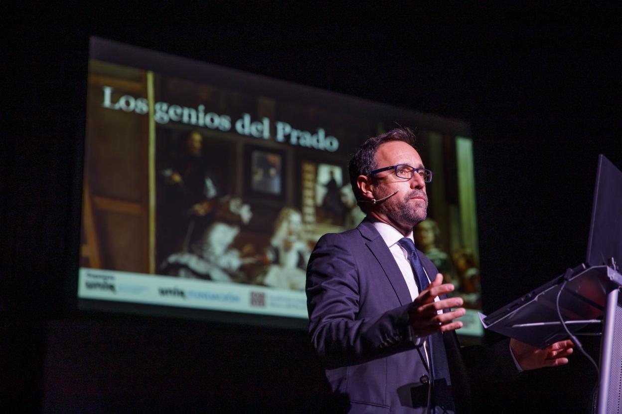 José Juan Pérez Preciado, durante la conferencia inaugural del curso de la Fundación UNIR. 