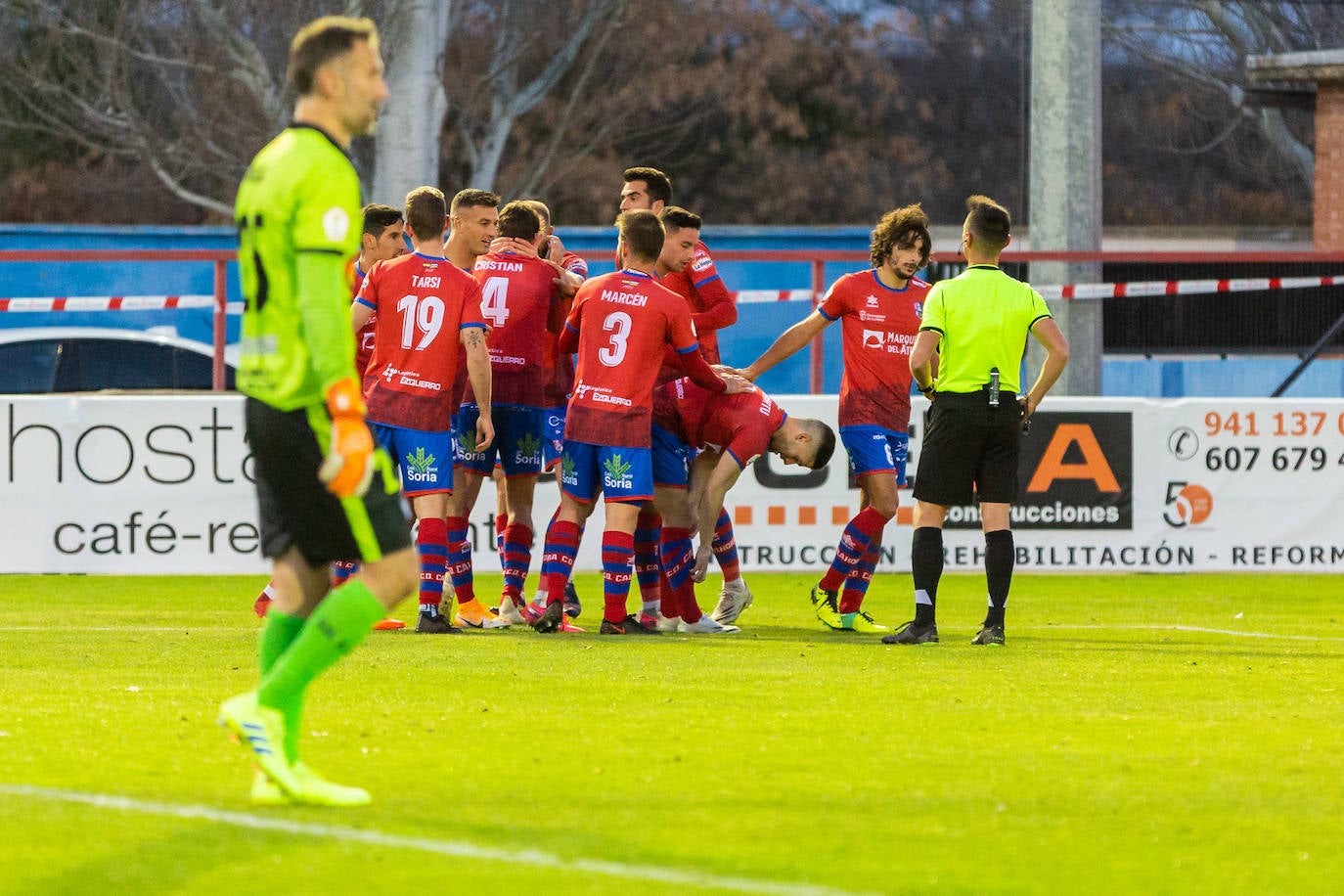 Los riojabajeños han ganado al Ejea con un gol de Cristian. 