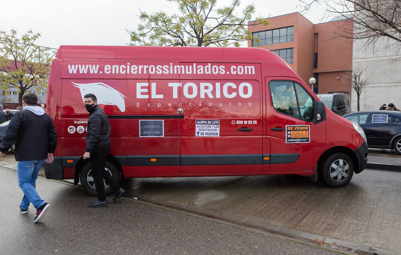 Manifestación de los profesionales del sector eventos, en Logroño.