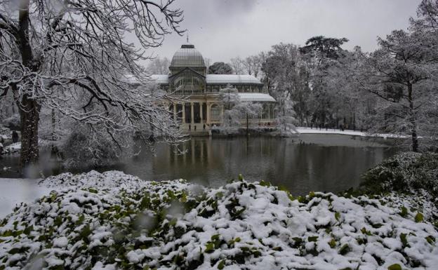 Imagen principal - Gran nevada en Madrid debido a la borrasca Filomena 