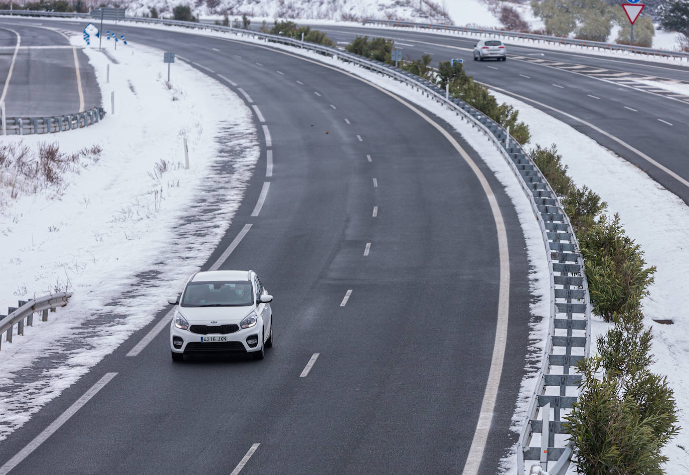 Fotos: Así han lucido este domingo las carreteras riojanas