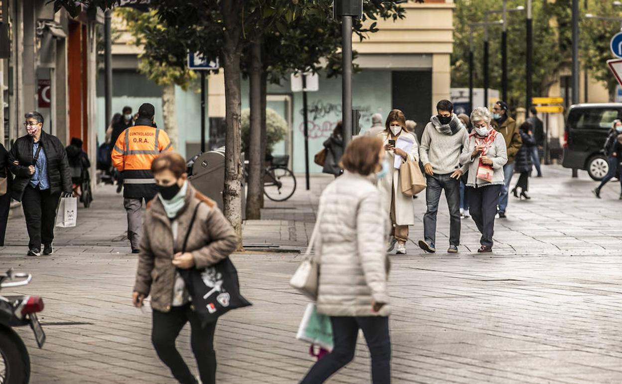 Una calle logroñesa. 