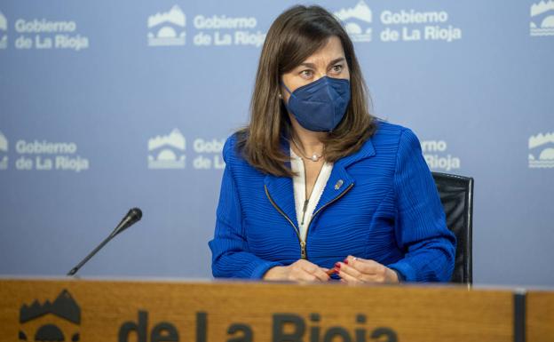 La consejera Sara Alba durante la rueda de prensa tras el Consejo de Gobierno. 