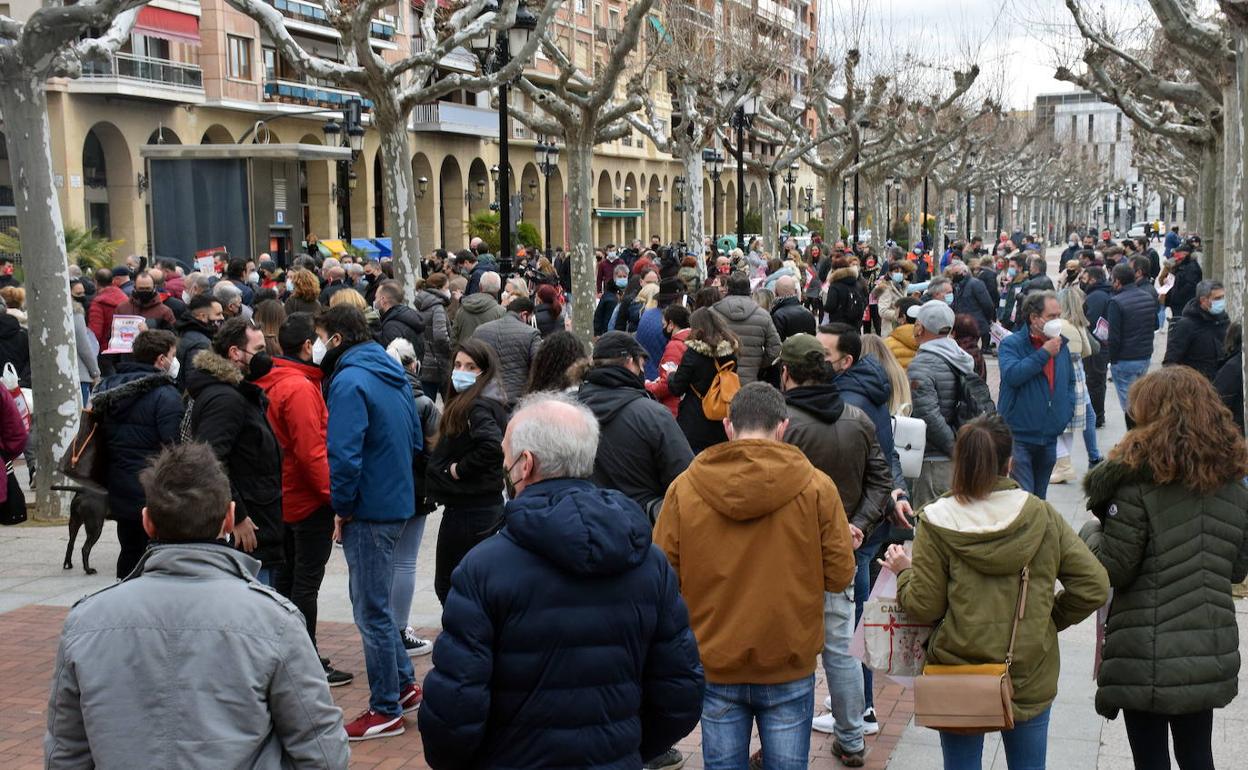 Una de las concentraciones celebradas por la hostelería. 