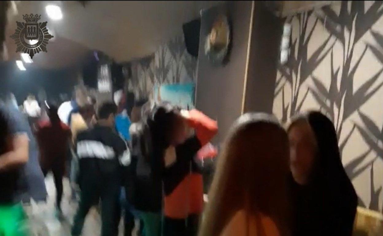 Imagen de la operación facilitada por la Policía Local. 