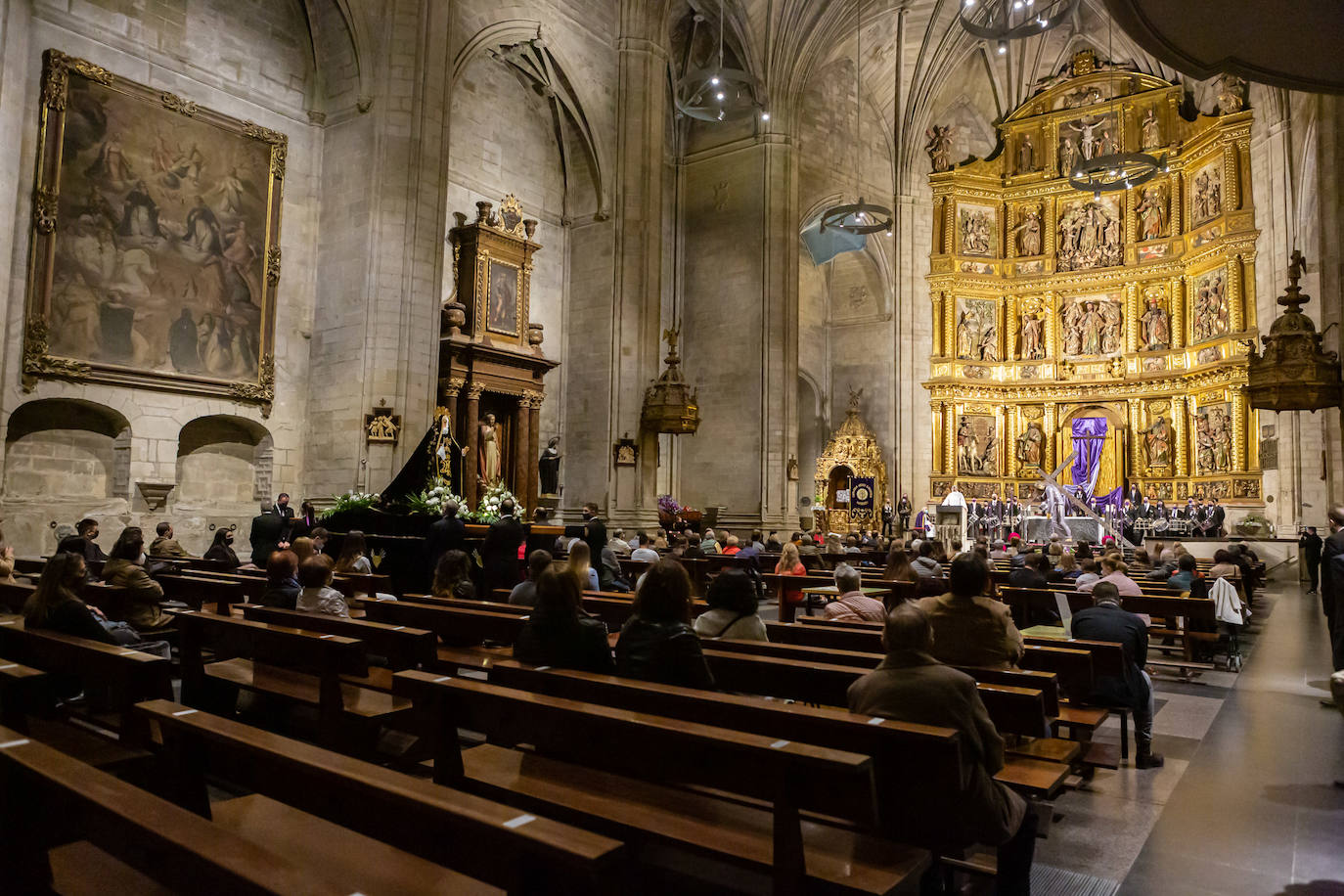 La popular y multitudinaria procesión del Encuentro fue sustituida por un acto en la iglesia de Santiago El Real por la cofradía de El Nazareno, en el que participó la banda procesional.