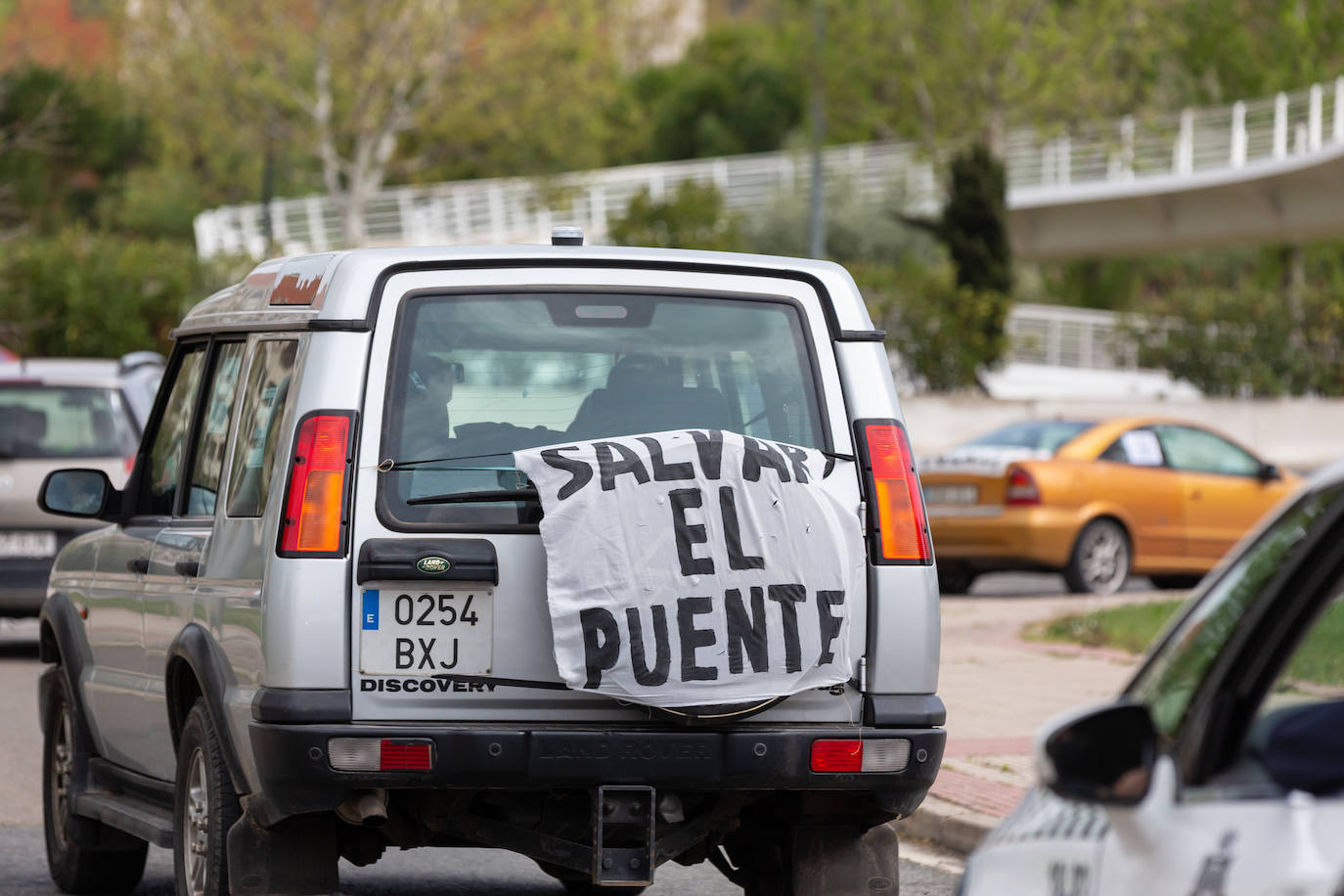 Fotos: Caravana por el viaducto San Martín de Ortigosa