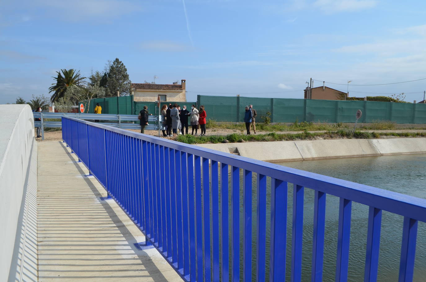 Fotos: Visita al nuevo puente sobre el canal de Lodosa