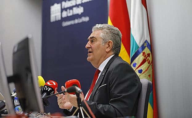 Javier Marca durante la rueda de prensa. 