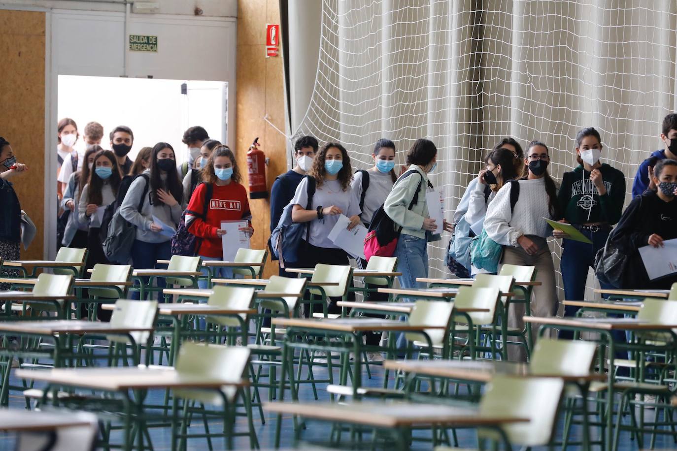 1.456 estudiantes de La Rioja comienzan la EBAU en diez sedes para evitar contagios de COVID. 