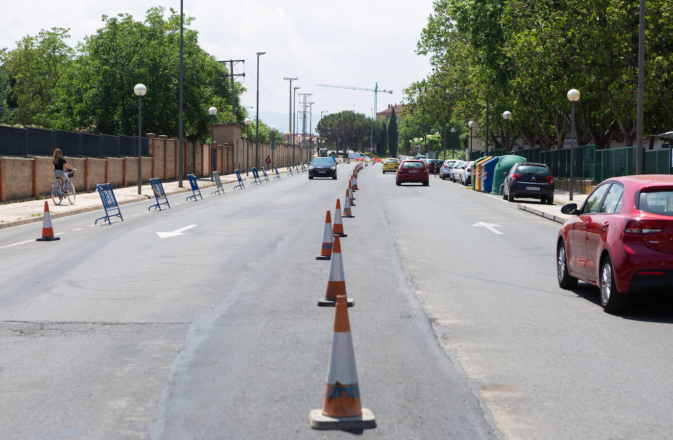 Fotos: El estado de las obras del Eje ciclista Los Lirios-El Cubo en Logroño