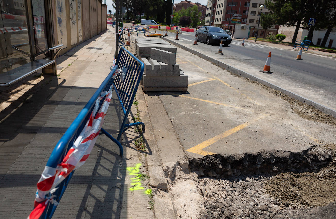 Fotos: El estado de las obras del Eje ciclista Los Lirios-El Cubo en Logroño