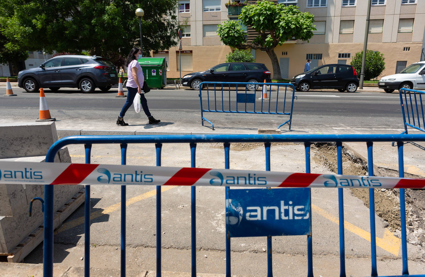 Fotos: El estado de las obras del Eje ciclista Los Lirios-El Cubo en Logroño