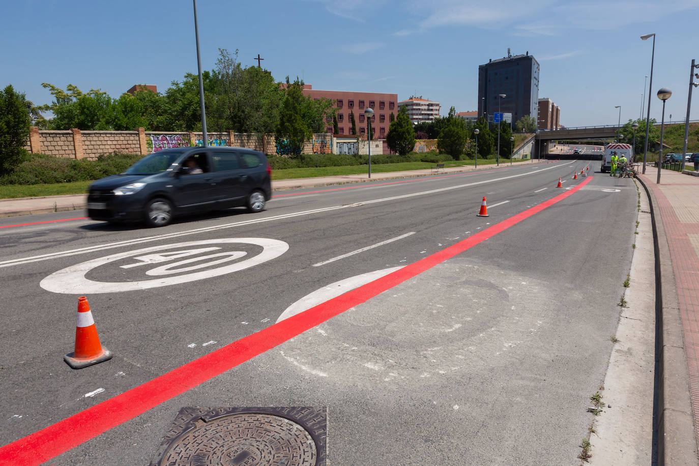 Fotos: El estado de las obras del Eje ciclista Los Lirios-El Cubo en Logroño