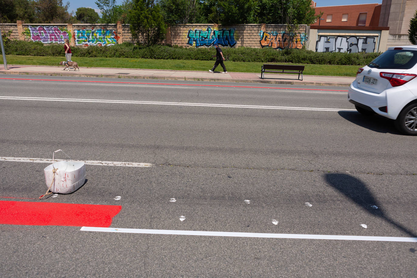 Fotos: El estado de las obras del Eje ciclista Los Lirios-El Cubo en Logroño