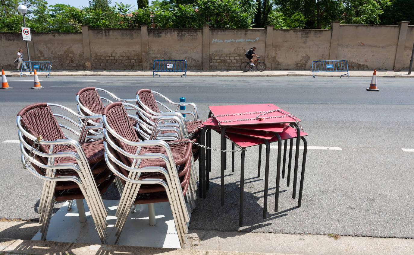 Fotos: El estado de las obras del Eje ciclista Los Lirios-El Cubo en Logroño