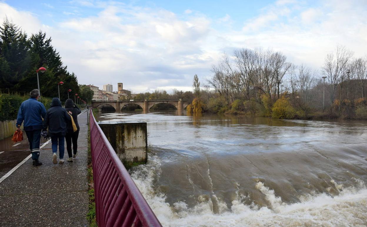 El Ebro a su paso por Logroño, en una imagen de archivo. 