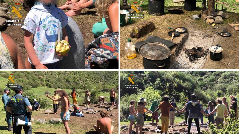 Fuego en el monte, sin mascarilla y con niños «en pésimas condiciones de higiene»