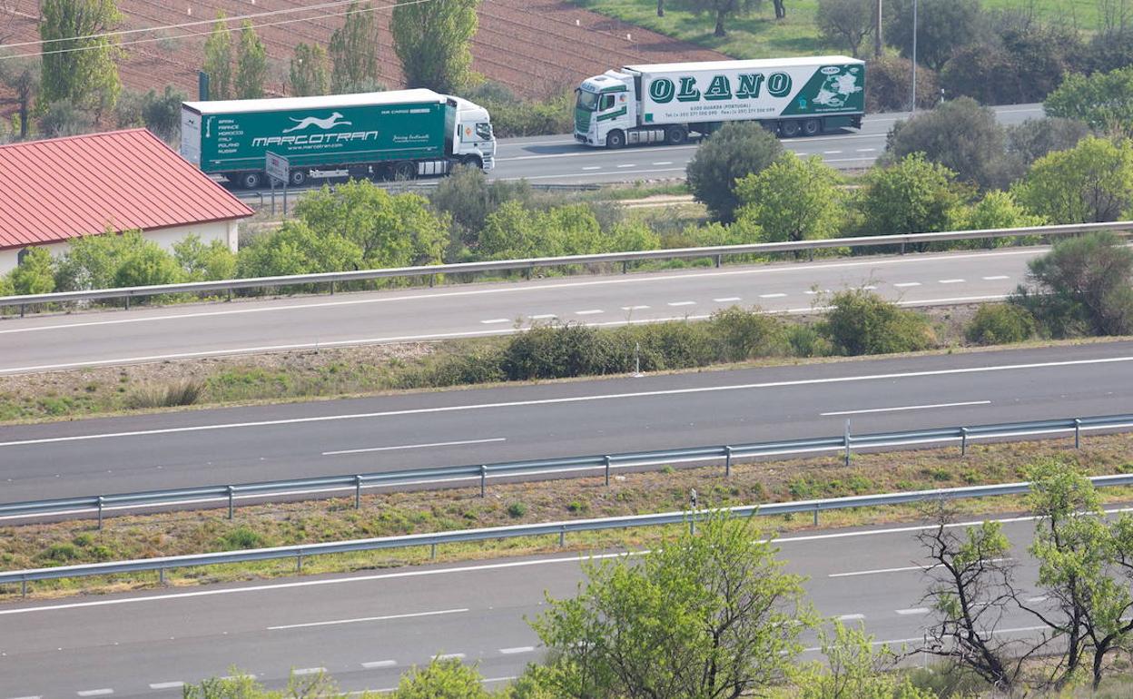 Imagen de archivo de la N-232 en Agoncillo.