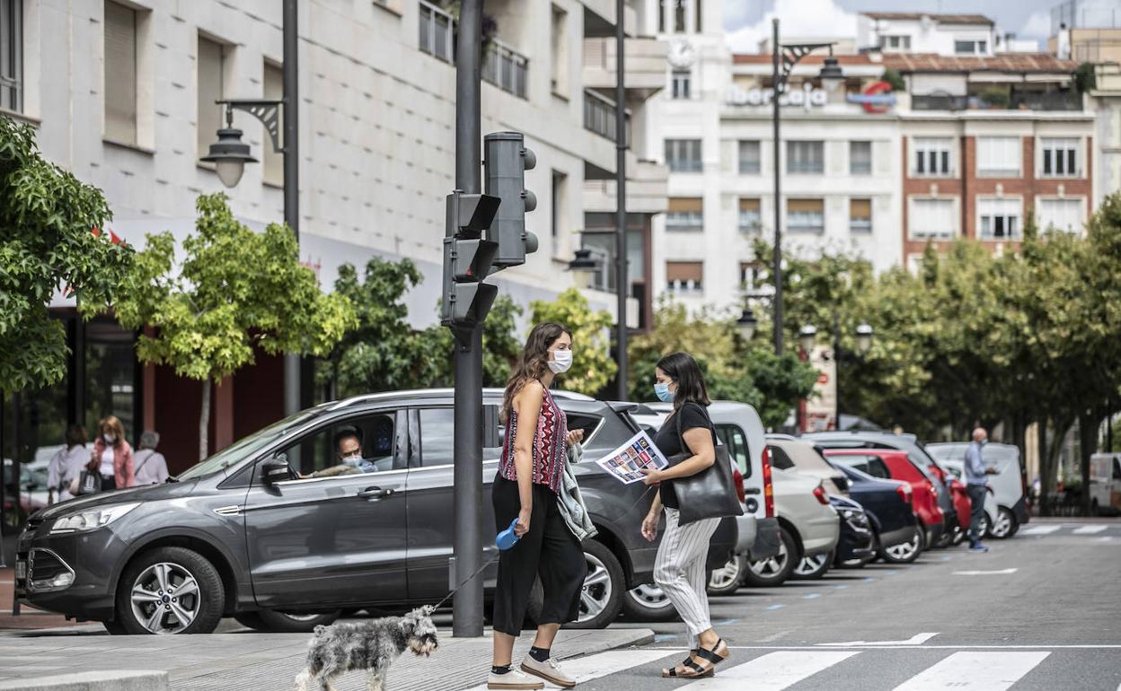 Una céntrica calle logroñesa. 